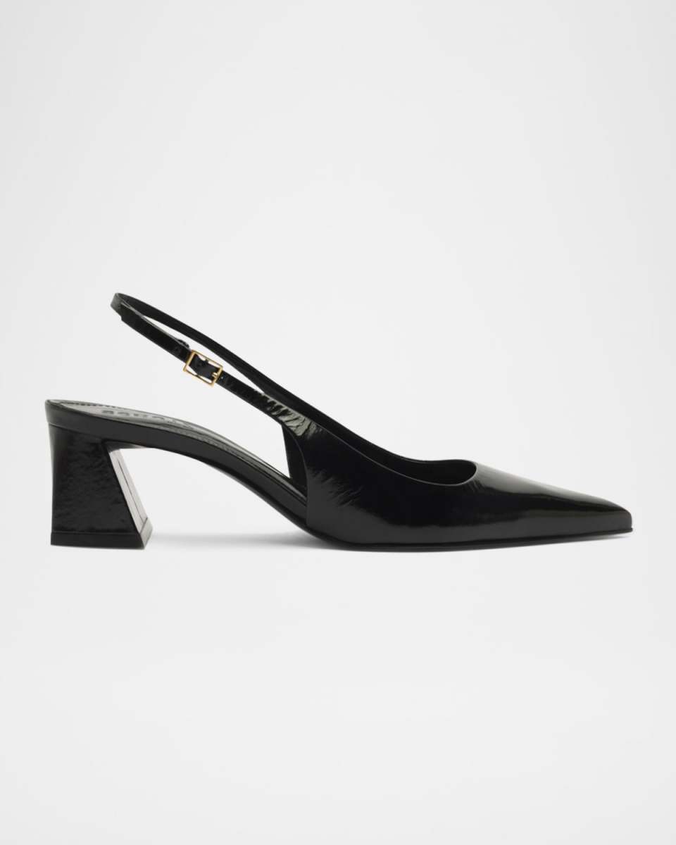 Rhonda Patent Leather Slingback Mid Pumps